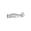 Ignite Laser North American T-6G Texan - Advanced Trainer Aircraft Silhouette Metal Wall Art Coated Black 47 inch - 120 cm