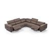 5 Seater Real Cow Leather Sofa with Power Recliner Adjustable Headrest Corner Lounge
