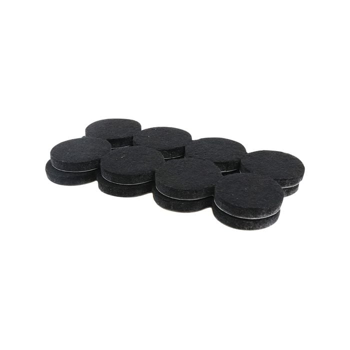 Surface Gard 25mm Black Round Felt - 16 Pack