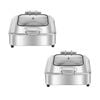 SOGA 2X Square Stainless Steel Chafing Dish Tray