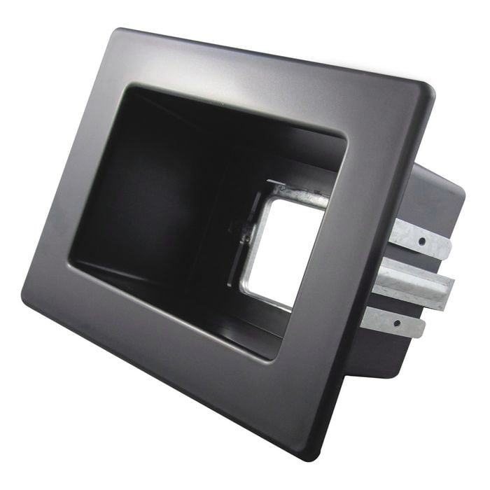 Recessed Black Single Gang Wall Point