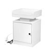 Levede LED Black Bedside Table with USB Charging White