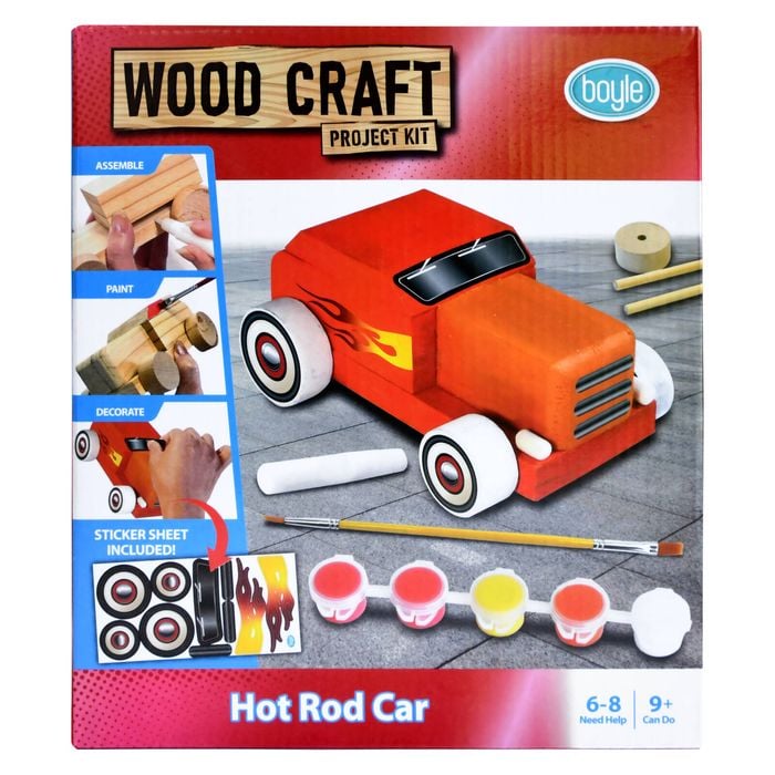Boyle Wood Craft Project Kit Hot Rod Car