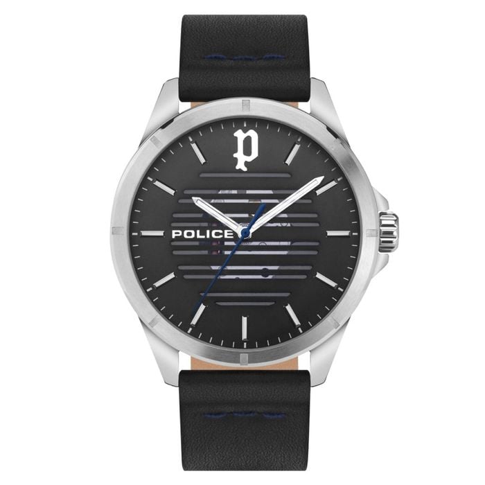 Police Barwara Black Dial Leather Band Men's Watch (pewja2204502)
