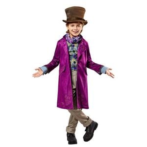 Willy Wonka Premium Kids Halloween Costume with Hat and Vest, Medium