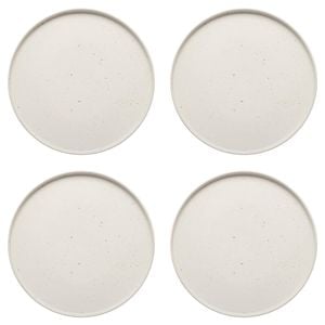 4PK Ecology Ceramic Kitchenware Domus Dinner Plate 27cm Ecru