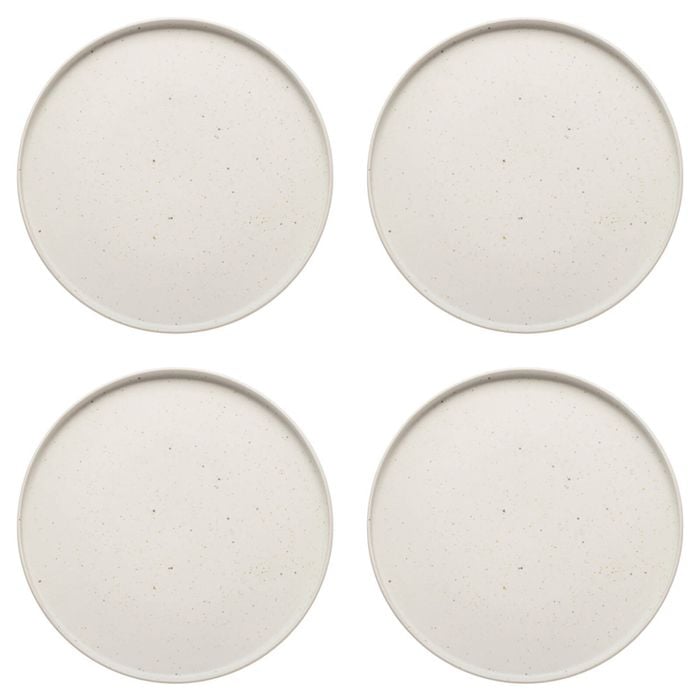 4PK Ecology Ceramic Kitchenware Domus Dinner Plate 27cm Ecru