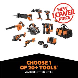 AEG 18V 9-Piece FUSION/Brushless 5.0Ah FORCE Kit
