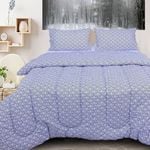 Queen Cotton Comforter Set with 2 Pillow Cases Duvet Quilt Bedspread in Black/White Diamonds