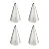 4x Mondo Stainless Steel #2 Round Piping Tip Icing Cake Decorating Nozzle Silver