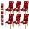 4-6pcs Fabric Christmas Chair Slipcovers