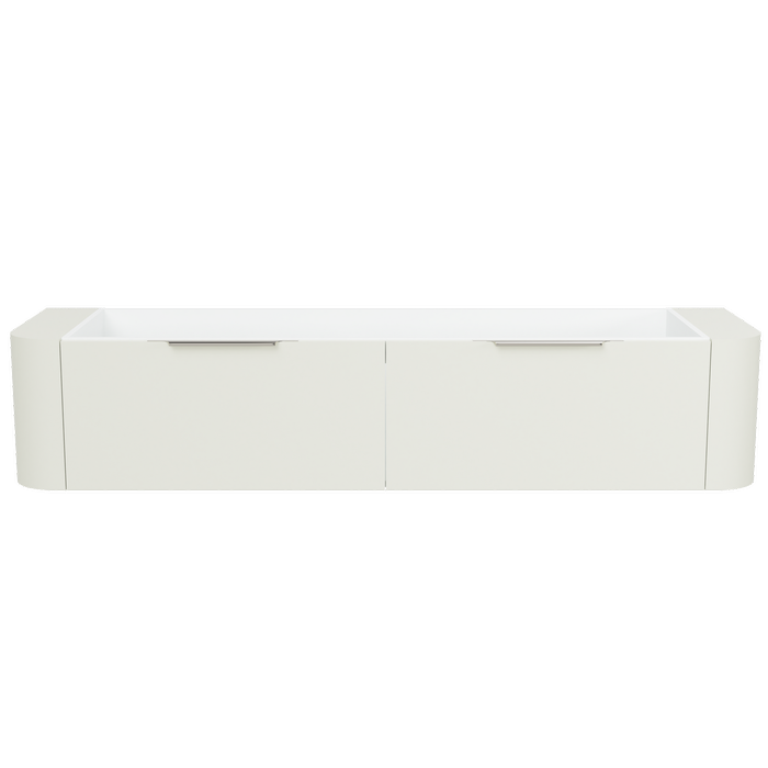 New England Joinery 1800mm Throne Double Bowl Wall Hung Vanity - Cabinet Only
