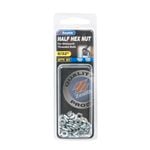 Zenith 5/32" Zinc Plated Half Hex Nut - 50 Pack
