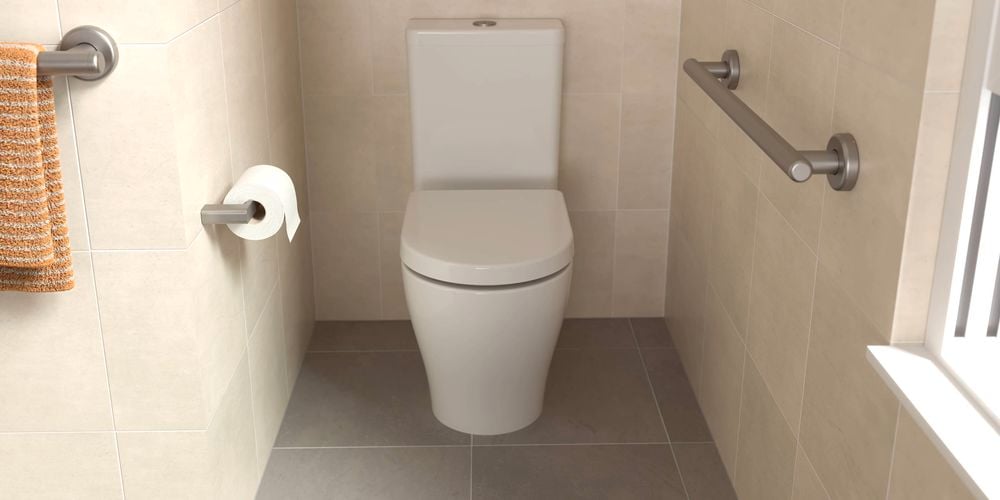 Silver toilet set up by Homecare by Caroma for carousel image 5