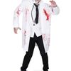 Zombie Mens Blood Splattered Doctor Halloween Costume - Small