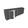 Build-a-Shed 0.8 x 6 x 2m Skillion Shed with Double Hinged Side Doors - Grey