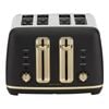 Morphy Richards Ascend Soft Gold Black 4 Slice Toaster with Variable Browning
