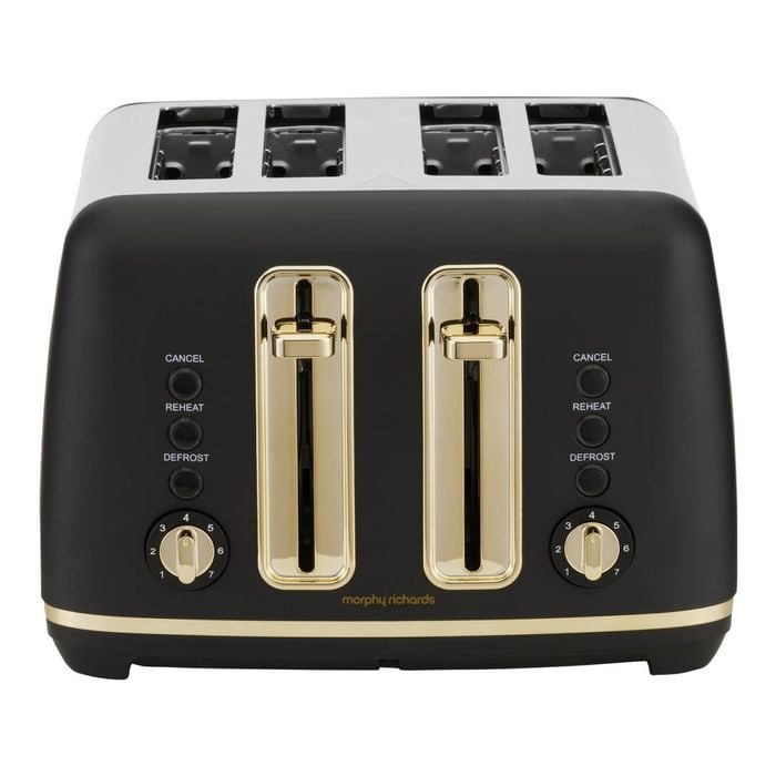 Morphy Richards Ascend Soft Gold Black 4 Slice Toaster with Variable Browning