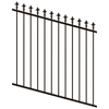 ProtectorAl 0350-1200W x 1200H Satin Black Spear Top Pool Fence Panel Raked Up to 15º - Black