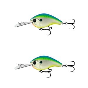 2x 13 Fishing 60mm Jabber Jaw Deep Crankbait Fishing Lures - Citrus Shad