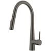 Foreno E-Steel Gooseneck Pulldown Sink Mixer Brushed Gunmetal