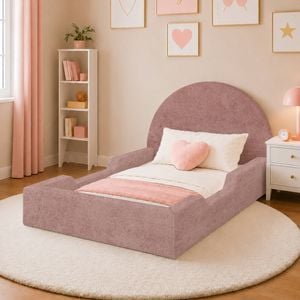 Milano Cubrio Kids Tool Free Bed Frame Pink Single