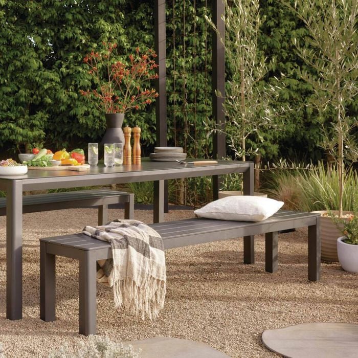 Mimosa Cordoba Aluminium Bench Charcoal