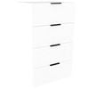 Lugna 1024 x 600 x 580mm White 4 Drawer Ready to Assemble Unit - White