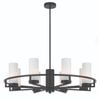 Telbix Black/Opal Matt Eamon 8 Light Pendant
