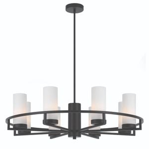 Telbix Black/Opal Matt Eamon 8 Light Pendant