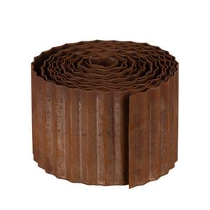 Tuscan Path 150mm x 6m Corrugated Rust Metal Garden Edging