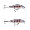2x Rapala 5cm Shadow Rap Fast Sink Jerkbait/Twitchbait Fish Lures - Yamame