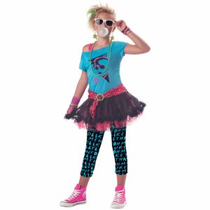 Valley Girl 80s 1980s Party Pop Star Katy Cindy Retro Child Girls Costume M