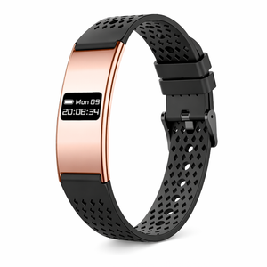 Smart Fitness Bracelet for Men & Women | HRV Stress Monitor & Pedometer | Android & iOS Black Gold