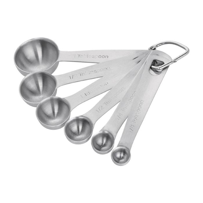 Vogue Measuring Spoons Stainless Steel Set Of 6 Measuring Spoons 1/8 1/4 1/2 1 Tsp 1/2 1 Tbsp Commercial Kitchen Utensils