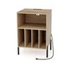 Costway Turntable Stand Record Player Stand w/Power Outlet Home Office Natural