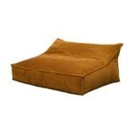 Cadence & Co. Wilde Ribbed Luxe Fleece Double Sofa Bean Bag Lounge Cover Mustard