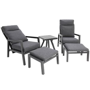 Dakota 5pc Lounge Recline Setting - Anthracite