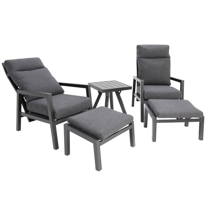 Dakota 5pc Lounge Recline Setting - Anthracite