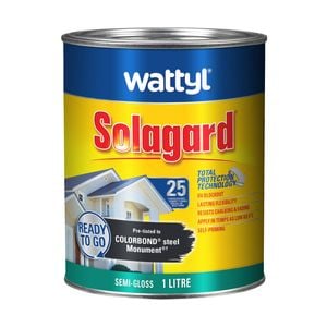 Wattyl 1L Monument Semi-Gloss Pre-tinted Solagard Exterior Paint