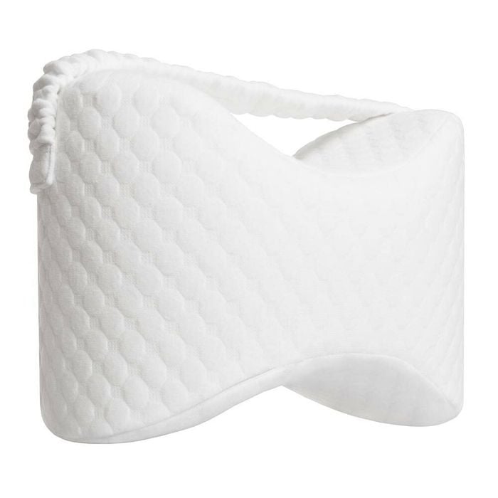 Memory Foam Knee & Leg Pillow With Leg Strap - Ideal For Side Sleepers, Pregnancy & Pain Relief