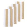 4pc Porto Lola Cotton Reusable Striped Napkins Serviettes 45x45cm Almond