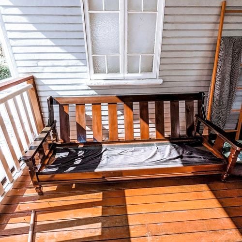 Old wooden bench.