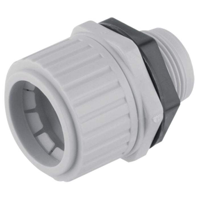 DETA 20mm PVC Conduit Corrugated Gland Grey - Single Pack