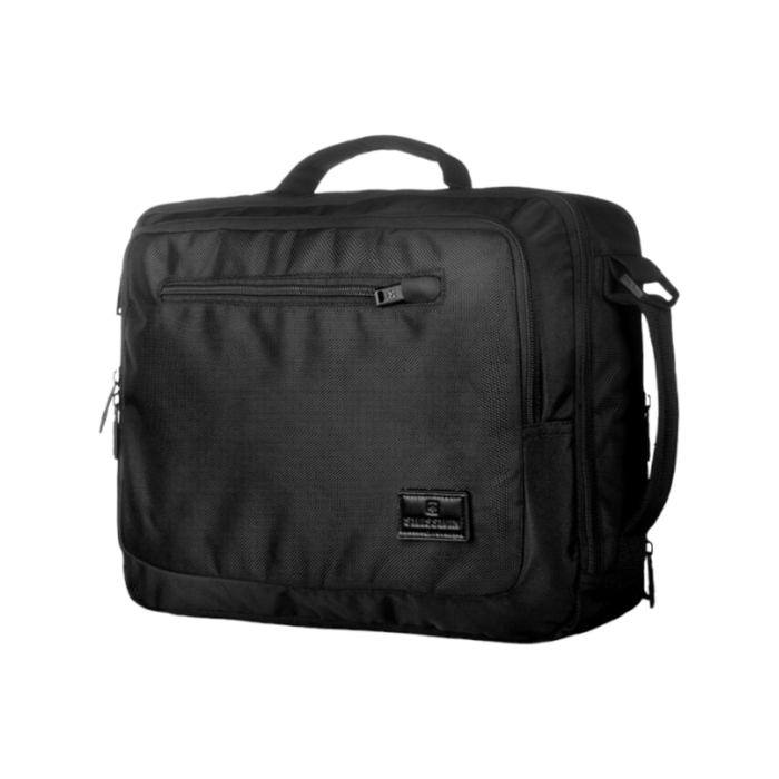 Swisswin Swiss waterproof 15.6" laptop School Travel Briefcase with backpack- Black