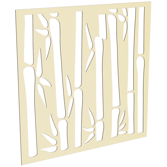 ProtectorAl 300-1200 x 300-1200mm Primrose Bamboo Unframed Solid Aluminium Decorative Panel