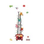 Allwallstickers Large Multicolour Fire Truck Height Chart Wall decal