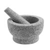 Classica Solid Granite Mortar & Pestle Spice Herb Pounder Crusher 15x8.5cm Grey
