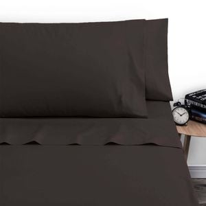Artex 250TC Polyester Cotton Sheet Set Single Dark Chocolate