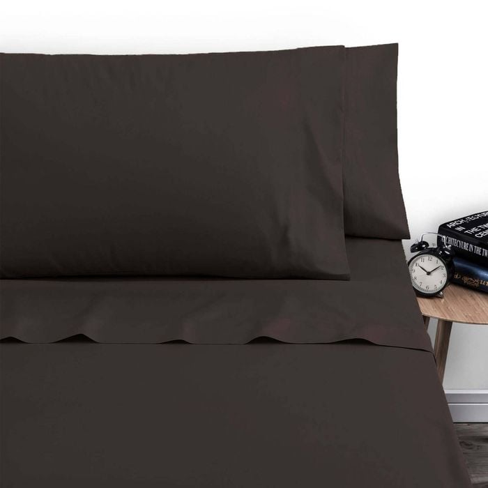 Artex 250TC Polyester Cotton Sheet Set Single Dark Chocolate